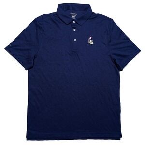 GOOD GOOD GOLF Polo Shirt Cotton Polyester Navy Blue Large L